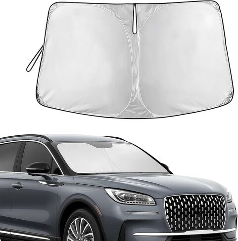 Windshield Sun Shade, Foldable Front Car Window Shades Cover for Windshield Sun Visor Protector, Keep Interior Cool, Universal Fit for Sedan SUV MPV, Car Accessories (57.09" x 31.5 ") in Saudi Arabia