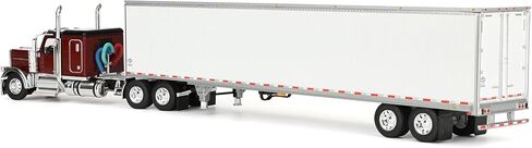 First Gear DCP 1/64 Peterbilt 589 Flattop Sleeper Cab نصف شاحنة ومقطورة متعددة الاستخدامات بطول 53 قدم، أحمر أسطوري 60-2171 in Kuwait