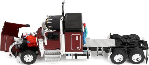 First Gear DCP 1/64 Peterbilt 589 Flattop Sleeper Cab نصف شاحنة ومقطورة متعددة الاستخدامات بطول 53 قدم، أحمر أسطوري 60-2171 in Kuwait