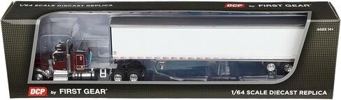 First Gear DCP 1/64 Peterbilt 589 Flattop Sleeper Cab نصف شاحنة ومقطورة متعددة الاستخدامات بطول 53 قدم، أحمر أسطوري 60-2171 in Kuwait