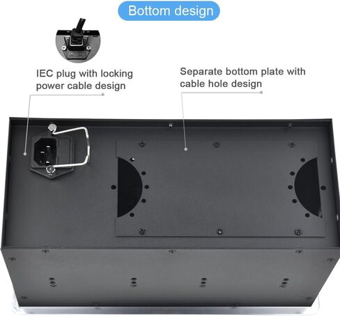 Tabletop Multimedia Connectivity Box with 4 Power Socket +2 USB Charger+1 HDMI+2 RJ45(CAT6) +2 Audio+1 VGA with 5.58ft Power Cord for Conference Room(Silver) in Kuwait