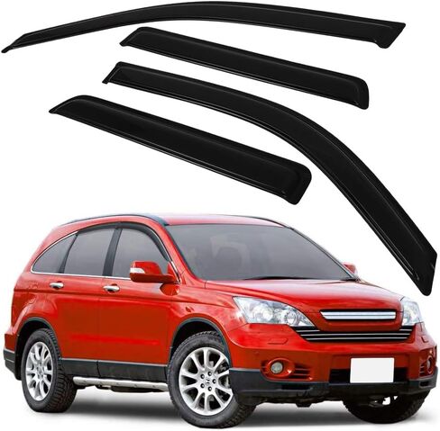 OCPTY Window Visors Tape-on Rain Guards Side Window Deflectors 2pcs for Front Doors and 2pcs for Rear Doors Fits for 2003 for Chevrolet Blazer in Kuwait