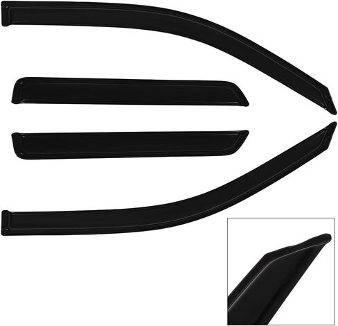OCPTY Window Visors Tape-on Rain Guards Side Window Deflectors 2pcs for Front Doors and 2pcs for Rear Doors Fits for 2003 for Chevrolet Blazer in Kuwait