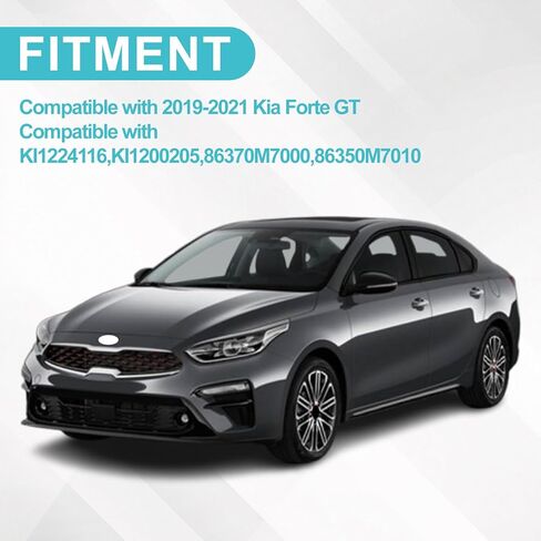Upper Grille W/Red Trim & Radiator Support Cover Compatible with Kia Forte GT 2019 2020 2021 Bumper Grill & Radiator Sight Shield Cover 86370M7000 86350M7010 KI1224116 KI1200205 in Saudi Arabia