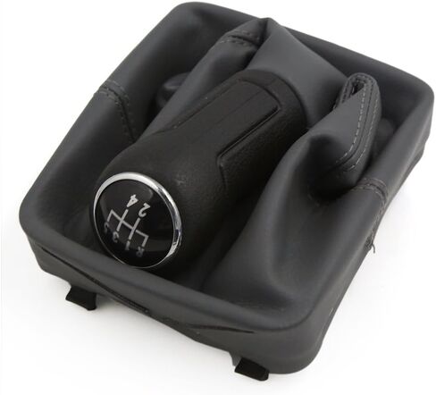 Black Gray 5 Speed Car Gear Transmission Shift Knob Lever Cover for VW Polo in Kuwait