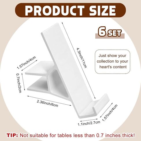 Chumia 6 Pcs Adjustable Book Stand for Display Bookcase Bookshelf Book Comics Display Holder Manga Stand Easel Collector for Library Bookstore Album Cd Magazine Postcard Artworks Home in Kuwait