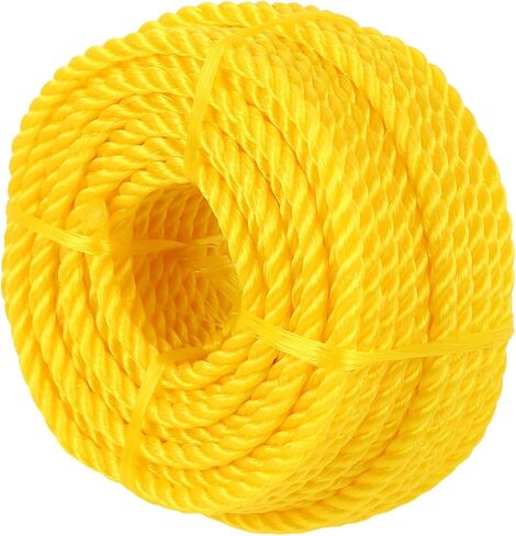 Polypropylene Rope - Bright Yellow, 1/4" x 100ft - All-Purpose Utility Rope for Marine, Outdoor, and DIY in Saudi Arabia