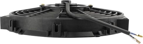BOXI 10" Universal Electric Radiator Cooling Slim Fan 12V with Mounting Kit (Heavy Duty Wide Curved - 6 S Blades 10 Inch Push Fan Black) in Kuwait