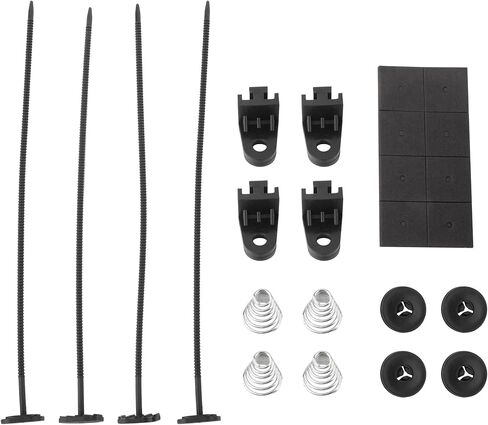 BOXI 10" Universal Electric Radiator Cooling Slim Fan 12V with Mounting Kit (Heavy Duty Wide Curved - 6 S Blades 10 Inch Push Fan Black) in Kuwait