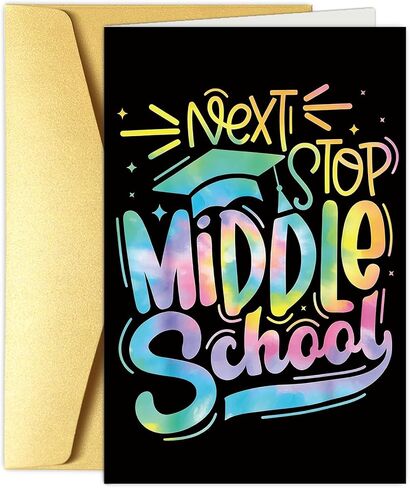 Goroar Funny Elementary School Graduation Card for Kids, Congratulations Card for 5th 6th Grade Graduate, Next Stop Is Middle School in Saudi Arabia