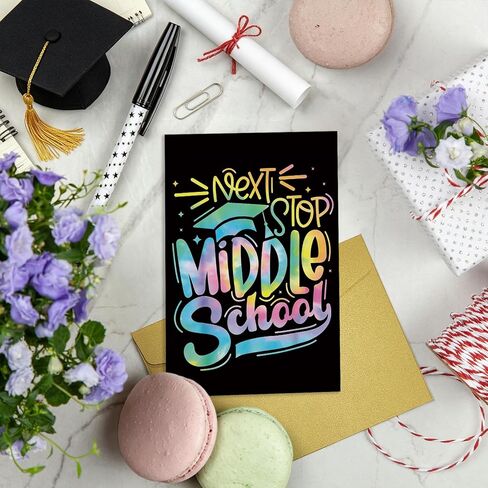 Goroar Funny Elementary School Graduation Card for Kids, Congratulations Card for 5th 6th Grade Graduate, Next Stop Is Middle School in Saudi Arabia