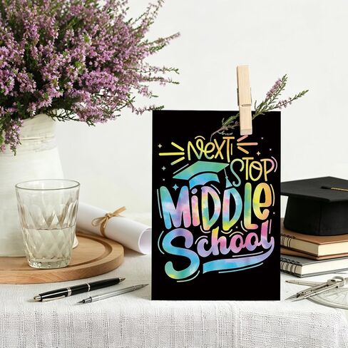 Goroar Funny Elementary School Graduation Card for Kids, Congratulations Card for 5th 6th Grade Graduate, Next Stop Is Middle School in Saudi Arabia