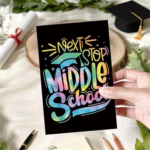 Goroar Funny Elementary School Graduation Card for Kids, Congratulations Card for 5th 6th Grade Graduate, Next Stop Is Middle School in Saudi Arabia