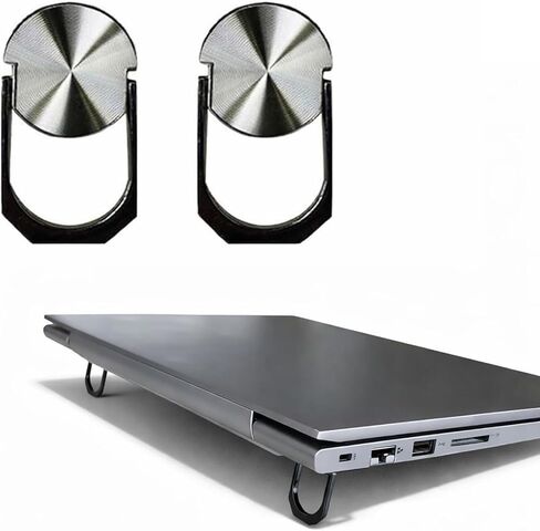 Adhesive Laptop Stand Set of 2 Portable Ergonomic Riser for Desk Travel Home Office Suitable for Wife Mom Partner(Silvery) in Kuwait
