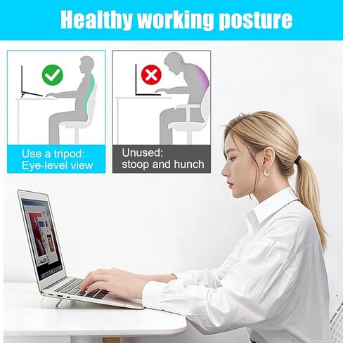 Adhesive Laptop Stand Set of 2 Portable Ergonomic Riser for Desk Travel Home Office Suitable for Wife Mom Partner(Silvery) in Kuwait