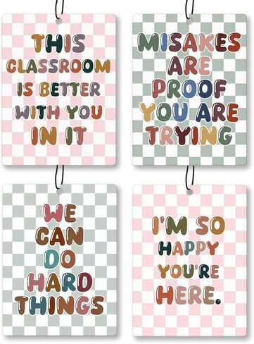 Moody Vintage Floral Bookish Air Freshener 4 Pcs, Dark Academia Gothic Female Reader Hanging Scents Air Freshener for Women Gifts, Book Scented Car Accessories Decor for Reading Nook Library in Saudi Arabia