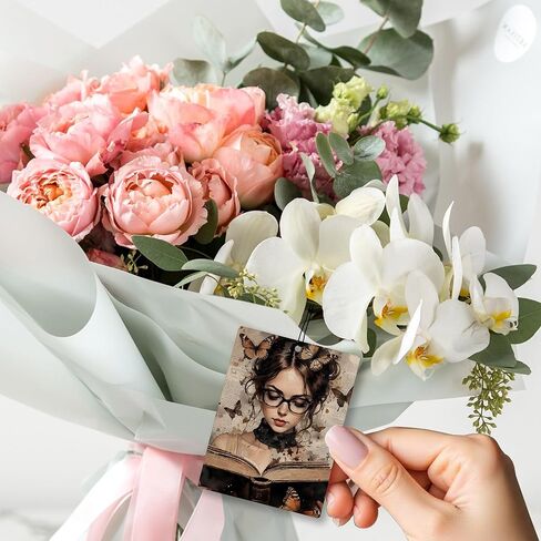 Moody Vintage Floral Bookish Air Freshener 4 Pcs, Dark Academia Gothic Female Reader Hanging Scents Air Freshener for Women Gifts, Book Scented Car Accessories Decor for Reading Nook Library in Saudi Arabia