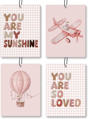 Moody Vintage Floral Bookish Air Freshener 4 Pcs, Dark Academia Gothic Female Reader Hanging Scents Air Freshener for Women Gifts, Book Scented Car Accessories Decor for Reading Nook Library in Saudi Arabia