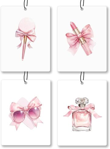 Moody Vintage Floral Bookish Air Freshener 4 Pcs, Dark Academia Gothic Female Reader Hanging Scents Air Freshener for Women Gifts, Book Scented Car Accessories Decor for Reading Nook Library in Saudi Arabia