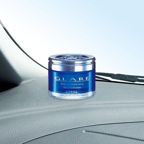 CARALL GLARE BLUE Premium Car Air Freshener, SQUASH MARINE - Spill-Proof Japanese Gel Scent System - Long Lasting Odor Eliminator for Luxury Interiors, Modern EVs & Sedans - Made in Japan in Saudi Arabia