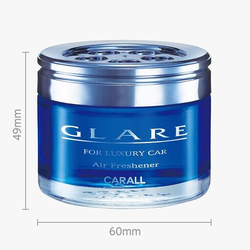 CARALL GLARE BLUE Premium Car Air Freshener, SQUASH MARINE - Spill-Proof Japanese Gel Scent System - Long Lasting Odor Eliminator for Luxury Interiors, Modern EVs & Sedans - Made in Japan in Saudi Arabia