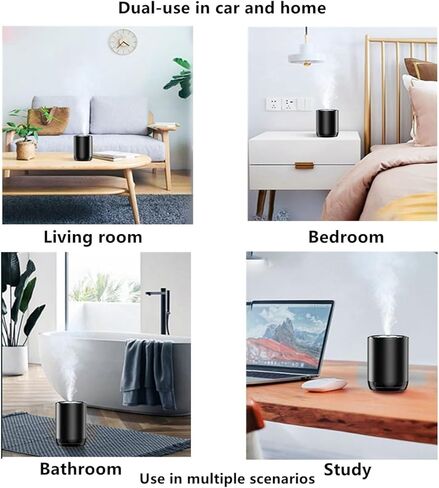 Smart Car Air Freshener 50ML Perfume Ultrasonic Mist Aromatherapy Diffuser Portable Humidifier for Car and Home Use Automatic Start and Stop 3 Modes 4 Freshness Principles(Charming Encounters) in Saudi Arabia