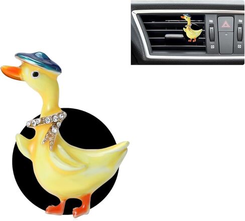 ORIESSE Duck Car Decor,Cute Yellow Duckling Air Vent Clip Car Air Freshener,1pc Kawaii Interior Dashboard Accessories for Women Girl,Refillable Diffuser in Kuwait