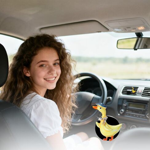 ORIESSE Duck Car Decor,Cute Yellow Duckling Air Vent Clip Car Air Freshener,1pc Kawaii Interior Dashboard Accessories for Women Girl,Refillable Diffuser in Kuwait