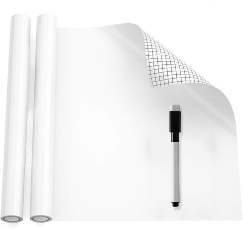 Large Whiteboard Sticker Roll Peel and Stick 17.7" x 78" Dry Erase White Board for Wall, Removable Self-Adhesive Whiteboard for Office, Home, Classroom, Wall Decal, Reusable & Easy to Clean in Saudi Arabia