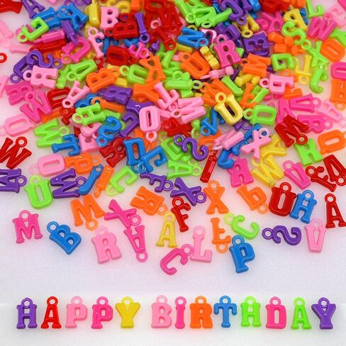 300+ Pieces Big Large Alphabet Letter Beads A-Z Mixed Plastic Shape Loose Charms Bead for Jewelry Making Bracelets Necklaces Key Chains (Golden) in Saudi Arabia