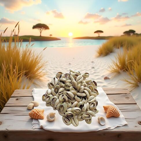 100 Pcs White and Lvory Natural Cowrie Shells Beads Oval Beach Seashells African for Hair Jewelry Making sea Shells for Crafting, DIY Craft Beads and Jewelry Making, Decorations in Saudi Arabia