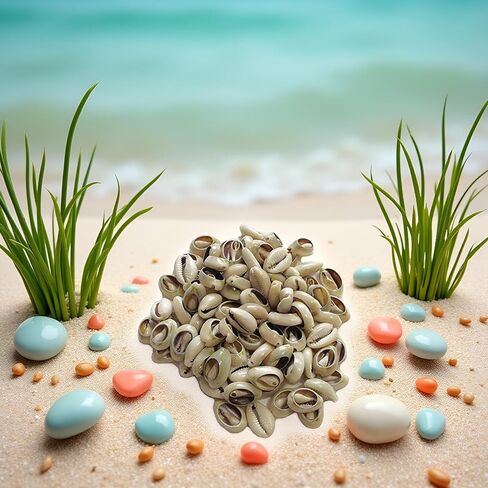 100 Pcs White and Lvory Natural Cowrie Shells Beads Oval Beach Seashells African for Hair Jewelry Making sea Shells for Crafting, DIY Craft Beads and Jewelry Making, Decorations in Saudi Arabia