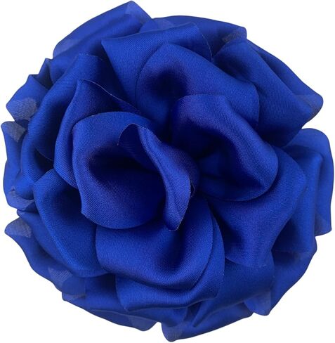 Heyiwell 5PC 11CM Large Chiffon Fabric Flowers, Handmade Artificial Flower for DIY Hair Clips, Brooches, Headwear, Scrapbooking, Wedding & Party Decorations (White) in Kuwait