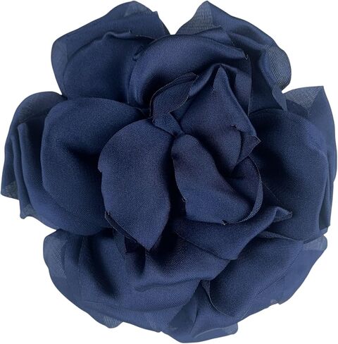 Heyiwell 5PC 11CM Large Chiffon Fabric Flowers, Handmade Artificial Flower for DIY Hair Clips, Brooches, Headwear, Scrapbooking, Wedding & Party Decorations (White) in Kuwait