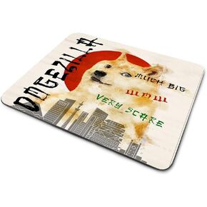Dogezilla Doge Dogecoin Dogeday 420 Shinu Inu Japanese Sun Meme Rubber Backed Square Mouse Pads for Gaming Computer Laptops Notebooks Desks in Saudi Arabia