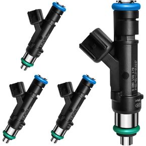 مجموعة من 4 محاقن وقود مطورة تناسب فورد: Focus/Fusion/C-Max/Transit Connect/SSV، تناسب لينكولن: MKZ، 2008-2020 L4 2.0L غاز طبيعي مستنشق/EV-GAS، OEM # 0280158179، FJ993، 62383 in Kuwait