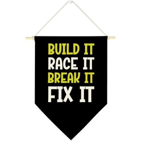 Race Car Room Wall Decor Racing Track Decorations If We're Not Home Check the Racetrack Triangle Banner Race Car Party Decorations race Car Themed Canvas Wall Hanging Banner for Girl Boy Room Home in Saudi Arabia