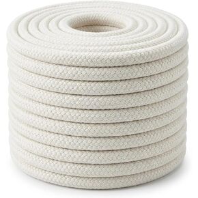 Braided Cotton Rope 3/8 Inch x 100 Ft Natural Cotton Rope for Coiled Basket, Clothesline, Swing Chair, DIY Crafts and Home Decor in Saudi Arabia