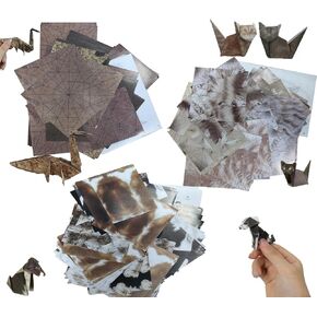150 Sheets DIY Origami Paper to Fold, Fun 3D Paper Dog & Cat Dinosaur Models DIY Origami Paper Cats Set, Cute Pet Figures Fun Craft Activity Desk Decoration & Gift for Cat Lovers Adults in Saudi Arabia