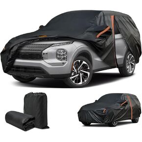 Car Cover for Mitsubishi Outlander, Cover for Outlander, Custom Fit Outlander Cover 2005-2025, Cover Waterproof All Weather with Door Zipper/Reflective Strip, SUV Cover Sun Dust Snow Protection in Kuwait