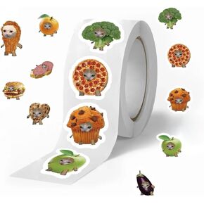 A Collection of 500 Cat Meme Stickers: Cute Cat Stickers for Bullet Journals, DIY Projects, Laptops, Water Bottles, and Suitcases in Saudi Arabia