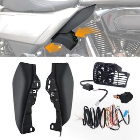 Mid Frame Air Deflector Heat Shields Windshield Deflector with Cool Fan for Harley CVO Road Glide Street Glide 2023-2025,FLHX FLTRX FLTRXSTSE 2024-2025 FLHXU 2025 Accessories in Kuwait