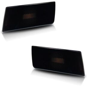 Front Bumper Side Marker Light Covers Bulbs 2005-2010 for Chrysler 300 2005-2010 W5W (168)-Bulb Shape Code Smooth Black-Housing Smoke/Tinted-Lens 12 V 4805860AA 4805861AA in Saudi Arabia