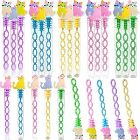 24 pcs Bulk Mini Cats Animal Party Favors Bubble Wands, Boys and Girls Birthday Party Supplies Classroom Summer Student Gifts in Saudi Arabia