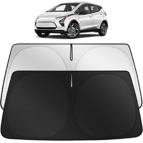 مظلة شمسية للزجاج الأمامي مخصصة لملحقات Chevy/Chevrolet Bolt EV 2017-2023 2024 2025 2026 (ليست لملحقات Bolt EUV)، غطاء واقي من الشمس لنافذة السيارة الأمامية قابل للطي مع حقيبة تخزين in Kuwait