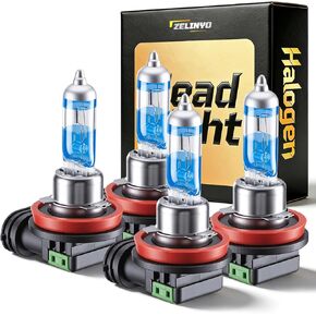 High Beam Low Beam Fit For Nissan Maxima 2016 2017 2018 Halogen Headlight Bulb Replacement, White Light Headlamp Bulb High Performance, 4 Pcs in Kuwait