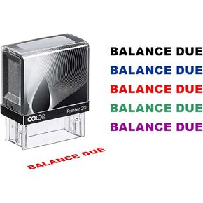 Imprue Balance Due Self-Inking Stamp – 9/16" x 1-1/2" Rectangular Office & Warehouse Stamp – Stock Rubber Stamp – Re-Inkable – Available in Red, Blue, Black, Green & Purple Ink in Saudi Arabia