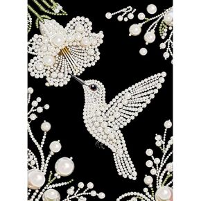 GEMFAMILY 5D Diamond Pearl Painting Kits for Adults Flower, Special Shape Diamond Art Kits for Hummingbird,DIY Diamonds Art Pearl Painting for Home Walls Decoration 12 x 16 inch in Kuwait