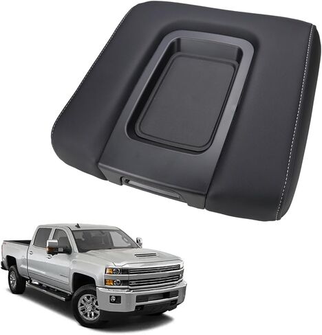 Center Console Lid Compatible with Chevy Chevrolet Silverado 1500 2500HD 3500HD Suburban Tahoe 2014-2020 GMC Sierra 2500 HD 3500 HD Yukon Armrest Arm Rest Cadillac Escalade Replacement 22881398 Black in Kuwait