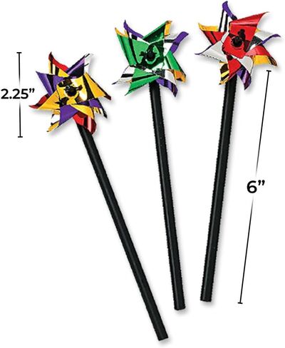 Fun Express Mini Metallic 2-Tone Pinwheels Party Supplies - Multicolor (Bulk Set of 72) in Kuwait